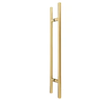 CLP Ladder Style, Back-to-Back Pull Entrance Door Handle, Stainless Steel 304 Tube in 1/16" Thickness — CLP72 — Brushed Gold — CLP72