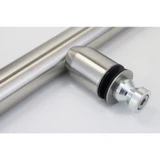 CLP Ladder Style, Back-to-Back Pull Entrance Door Handle, Stainless Steel 304 Tube in 1/16" Thickness — CLP24 — Brushed Stainless Steel — CLP24