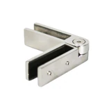 CY18, Square, Adjustable Railing/Fence Glass Clamp for 3/8″ or 1/2″ — CY18 — Polished Stainless Steel