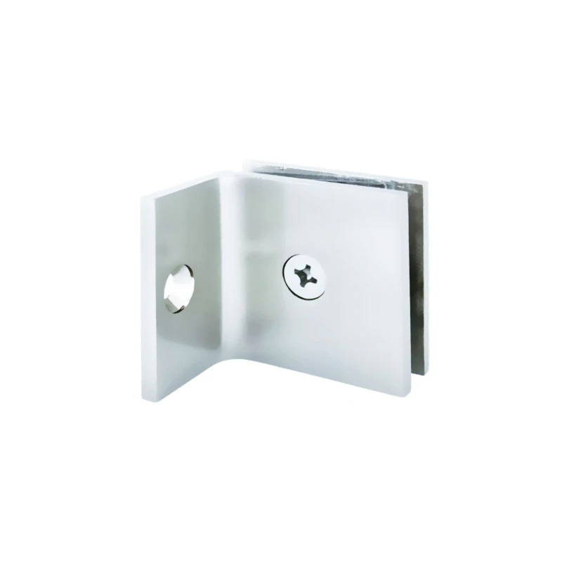 CSGC037, Fixed Panel Square Clamp With Leg for Frameless Shower Door — CSGC037