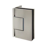 CEL044, Heavy Duty Adjustable Wall Mount offset Plate with Cover Plate Hinge, For 3/8"~1/2" Glass — CEL044BN