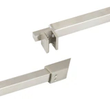 C2863, FRAMELESS SHOWER DOOR, SQUARE FIXED PANEL WALL TO GLASS SUPPORT BAR — C2863A