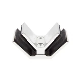 CGTGS90, 90 degree corner Railing clamp, glass to glass, for 3/8" & 1/2" Glass — CGTGS90 — Polished Stainless Steel