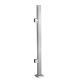 CSPF42, Square Post 42" Height, hole Ø2" (Post Only, Not Include Glass Clamp) — CSPF42 — Brushed Stainless Steel — END