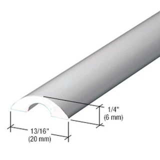 SDT980,CRL Frameless Shower Door Half-Round Threshold — SDT980