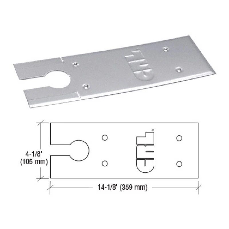 CRL Cover Plates for 8500 Series Floor Mounted Closer — CRL85CP — Polished Stainless Steel