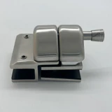 CY12S, Swimming Pool Glass Door Lock-No Key For 3/8”-5/8 Thickness Glass — CY12S — Brushed Stainless Steel