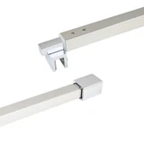 C2861, FRAMELESS SHOWER DOOR, SQUARE FIXED PANEL WALL-TO-GLASS SUPPORT BAR — C2861A