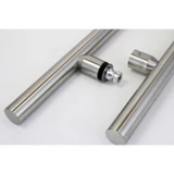 CLP Ladder Style, Back-to-Back Pull Entrance Door Handle, Stainless Steel 304 Tube in 1/16" Thickness — CLP24 — Brushed Stainless Steel — CLP24
