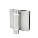 CY11S, Swimming Pool Glass to glass Heavy Duty Door Hinge for 3/8" - 5/8" Glass, flat pin — CY11S — Polished Stainless Steel