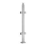 CSPH42, 2" X 2" Square Post 42" Height (Post Only, Not included Glass Clamp) — CSPH42C — Brushed Stainless Steel — MIDDLE