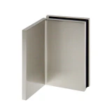 CSB290W,(2-R1) Shower Bracket with Cover, Offset Wall to Glass 90°, for 3/8" ~1/2" . Black Rubber Gaskets, — CSB290WBN