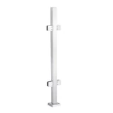 CSPF42, Square Post 42" Height, hole Ø2" (Post Only, Not Include Glass Clamp) — CSPF42 — Polished Stainless Steel — MIDDLE