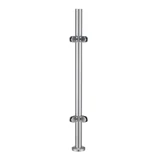 CRPF42, 42" Height Round Post hole Ø 2"(Post Only, Not Include Glass Clamp) — CRPF42L — Brushed Stainless Steel — CORNER