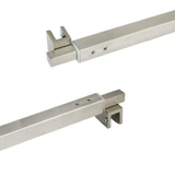 C2862, FRAMELESS SHOWER DOOR, SQUARE FIXED PANEL GLASS TO GLASS SUPPORT BAR — C2862A