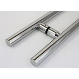 CLP Ladder Style, Back-to-Back Pull Entrance Door Handle, Stainless Steel 304 Tube in 1/16" Thickness — CLP24 — Polished Stainless Steel — CLP24