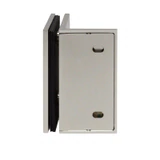 CSB290W,(2-R1) Shower Bracket with Cover, Offset Wall to Glass 90°, for 3/8" ~1/2" . Black Rubber Gaskets, — CSB290WBN