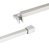C2861, FRAMELESS SHOWER DOOR, SQUARE FIXED PANEL WALL-TO-GLASS SUPPORT BAR — C2861A