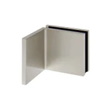 CSB90W, 90° Glass-to-Wall, Fixed Panel Square Clamp with Large Leg, WITH COVER — CSB90WBN