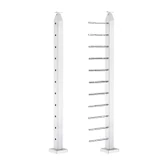 CSPC42, Square 42" Height Post for cable Ø2", (Post Only, Not include cable, Tensioner & Terminal) — CSPC42 — Brushed Stainless Steel — TERMINAL