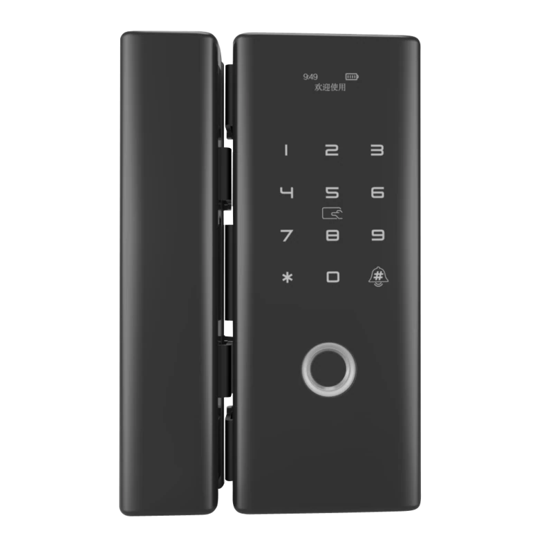CSGLG200, APP Remote Control Smart Fingerprint Password Code Lock For Grille Metal Push Sliding Door — CSGLG200-MB — Black