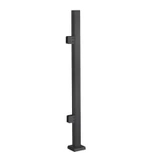 CSPF42, Square Post 42" Height, hole Ø2" (Post Only, Not Include Glass Clamp) — CSPF42 — Matte Black — END