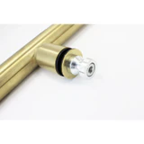 CLP Ladder Style, Back-to-Back Pull Entrance Door Handle, Stainless Steel 304 Tube in 1/16" Thickness — CLP24 — Brushed Gold — CLP24
