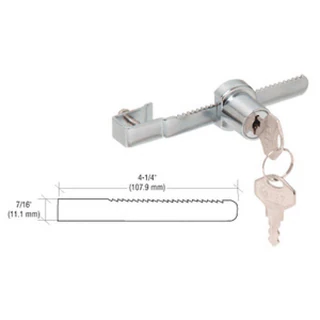 2040, CRL Chrome Randomly Keyed Sliding Glass Door Lock — 2040