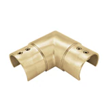 CE90-D424, Stainless Steel 90 Degree Corner Connector For 1-1/2″ Round Tube — CE90-D424-BG — Brushed Gold
