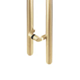 CLPO36,Ø 1 1/4" X36"X24"(CTC) , 36" Ladder Pull Handle , Back to Back, Offset — CLPO36-BG — Brushed Gold