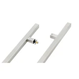 CSQLP Square Ladder Pull, Back-to-Back Entrance Door Handle, Stainless Steel 304 Tube in 1/16" Thickness — CSQLP36-SSS — Brushed Stainless Steel — 36"
