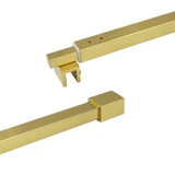 C2861, FRAMELESS SHOWER DOOR, SQUARE FIXED PANEL WALL-TO-GLASS SUPPORT BAR — C2861A