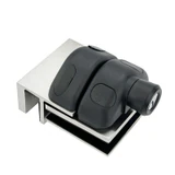 CY03M Swimming Pool Glass to Glass 90° Gate Latch w. Door Lock-With Key For 3/8"-5/8" Glass Thickness — CY03R-M — Right Hand — Polished Stainless Steel