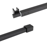 C2861, FRAMELESS SHOWER DOOR, SQUARE FIXED PANEL WALL-TO-GLASS SUPPORT BAR — C2861A