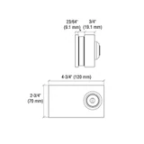 01P38， CRL Deluxe Patch Lock for 3/8" Glass — 01P38 — Polished Chrome
