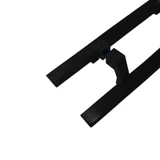 CSQLPO24,1-1/4" X24"X12"(CTC), 24" Square Ladder Pull Handle , Back to Back, Offset — CSQLPO24-MB — Matte black