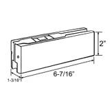 CPH22 Door Top Patch Fitting — CPH22 — Brushed Stainless Steel
