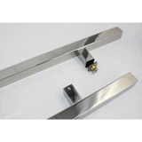 CSQLP Square Ladder Pull, Back-to-Back Entrance Door Handle, Stainless Steel 304 Tube in 1/16" Thickness — CSQLP24-PSS — Polished Stainless Steel — 24"