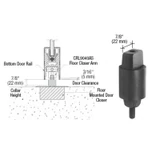 CRL9040S, CRL Floor Mounted Closer Flat Tapered Aluminum Spindle — CRL9040S23 — 7/8"