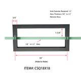 CSQ, Square Tubing Back to Back Pull Handle — CSQ18X18