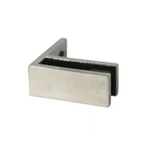 CGTW90, 90 Degree Corner Railing Clamp, Glass to Wall — CGTW90 — Polished Stainless Steel