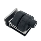 CY03M Swimming Pool Glass to Glass 90° Gate Latch w. Door Lock-With Key For 3/8"-5/8" Glass Thickness — CY03L-M — Left Hand — Brushed Stainless Steel