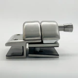 CY12S, Swimming Pool Glass Door Lock-No Key For 3/8”-5/8 Thickness Glass — CY12S — Brushed Stainless Steel