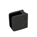 CZP712R, Heavy Duty 2″ OD Round Back Glass Clamp 55 x 55 mm for 3/8″ or 1/2″ Tempered Glass or Laminated Glass — CZP712R — Matte Black
