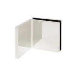CSB90W, 90° Glass-to-Wall, Fixed Panel Square Clamp with Large Leg, WITH COVER — CSB90WPN