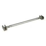 C2704, FRAMELESS SHOWER DOOR, ROUND FIXED PANEL GLASS TO GLASS SUPPORT BAR — C2704A