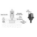 CRL9040S, CRL Floor Mounted Closer Flat Tapered Aluminum Spindle — CRL9040S3 — 1/8"