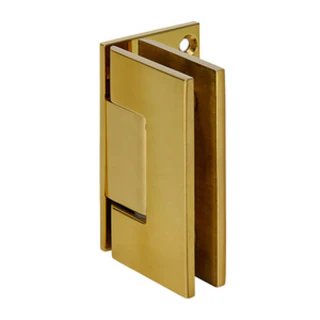 GEN044BR,CRL Polished Brass Geneva 044 Series Wall Mount Offset Back Plate Hinge — GEN044BR
