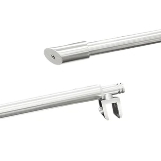 C2703, FRAMELESS SHOWER DOOR, ROUND FIXED PANEL WALL TO GLASS SUPPORT BAR — C2703A
