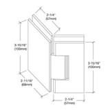 V1E045BR,CRL Polished Brass Vienna 045 Series 135 Degree Glass-to-Glass Hinge